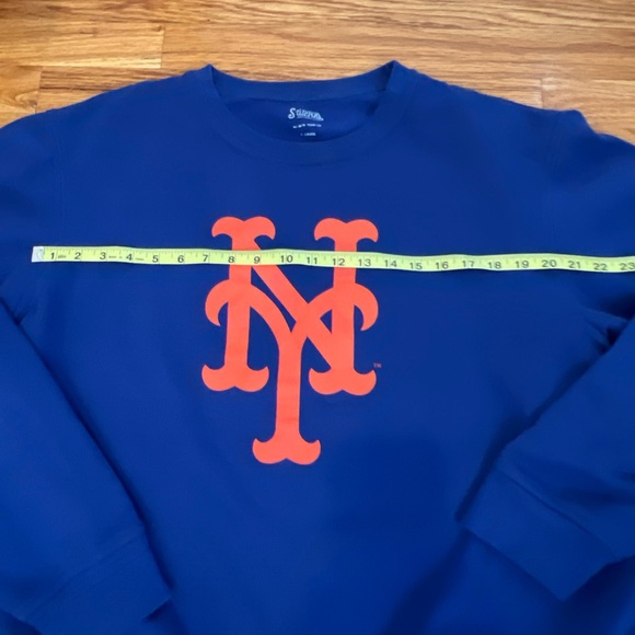 Stitches New York Mets Royal Blue Crewneck Pullover Sweatshirt Men's Size XLarge - Picture 10 of 11